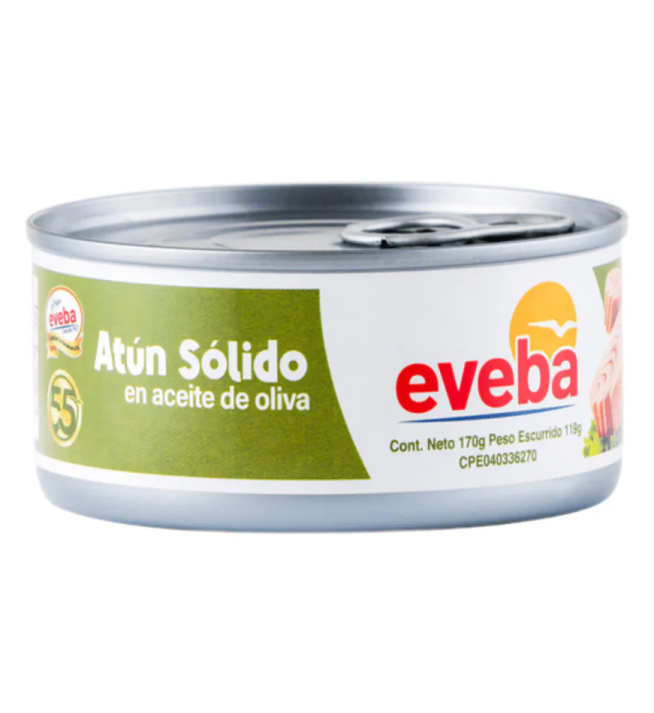 Atun Solido Aceite de Oiliva EVEBA 170 GR
