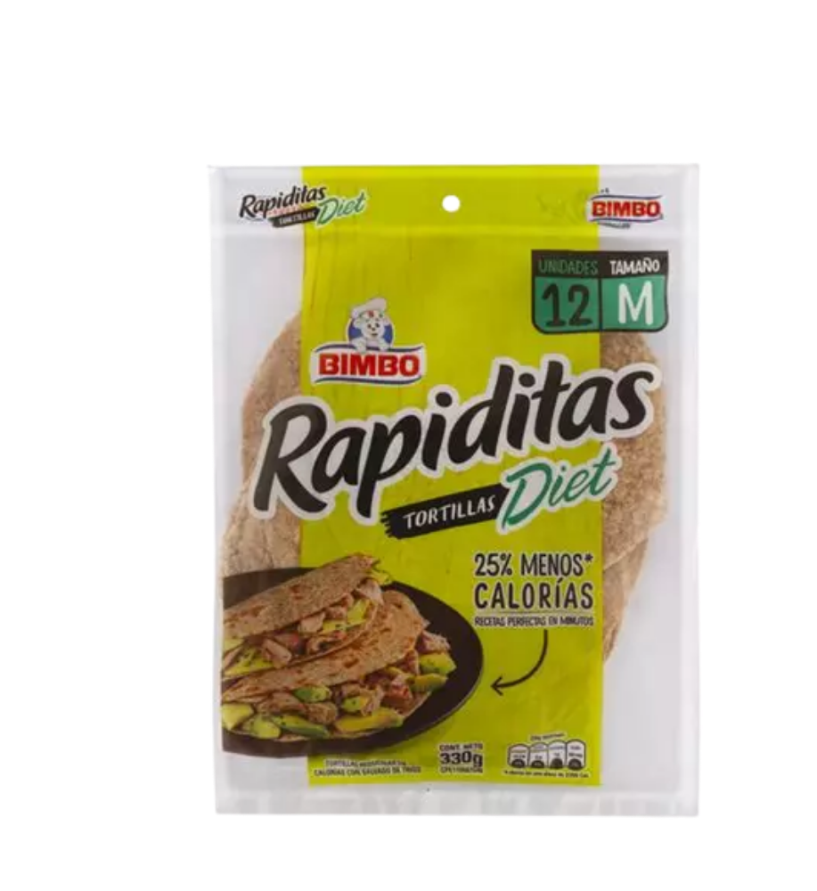 Tortillitas Bimbo Diet Integral 330GR