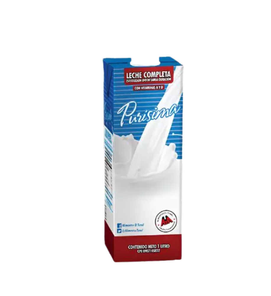 Leche Liquida Completa Purisima UHT 1L